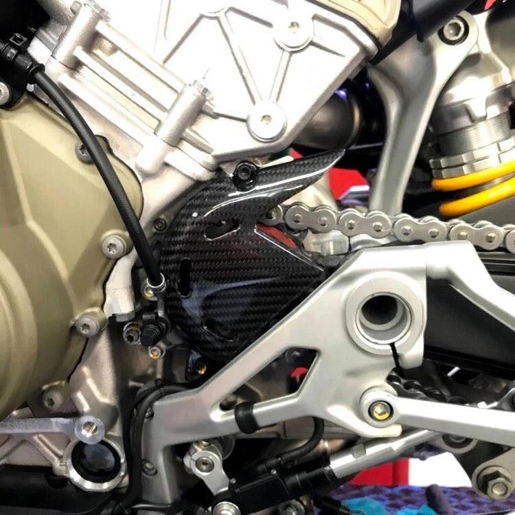 v4evo | Carbon Front Sprocket Cover | DUCATI Panigale/Streetfighter V4
