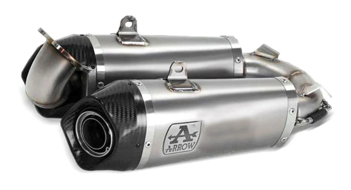 ARROW WORKS TITANIUM EXHAUST - STAINLESS STEEL LINK PIPES - PANIGALE V2 (2020-2024)