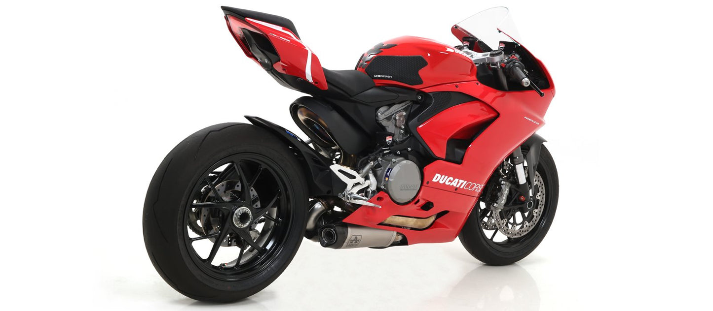 ARROW WORKS TITANIUM EXHAUST - STAINLESS STEEL LINK PIPES - PANIGALE V2 (2020-2024)