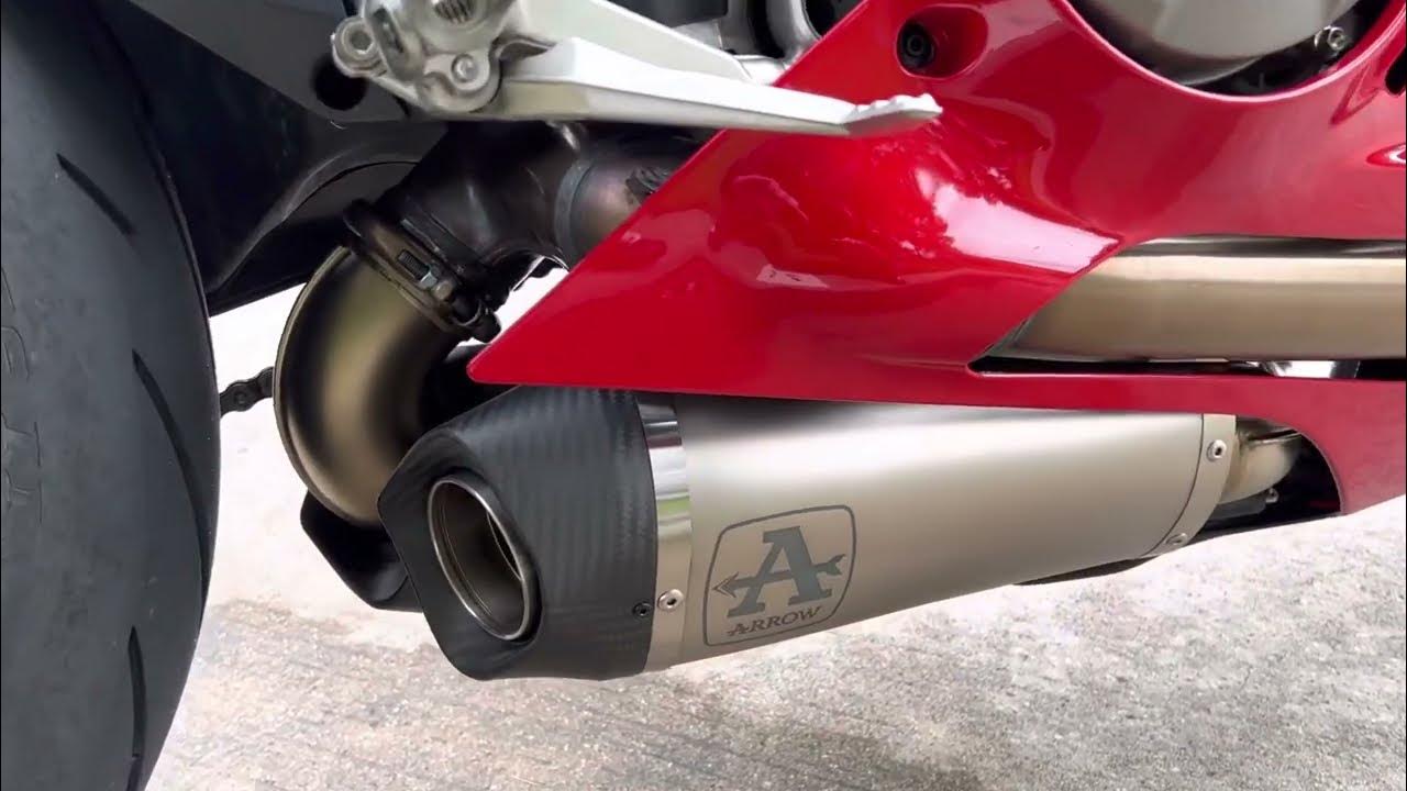 ARROW WORKS TITANIUM EXHAUST - STAINLESS STEEL LINK PIPES - PANIGALE V2 (2020-2024)