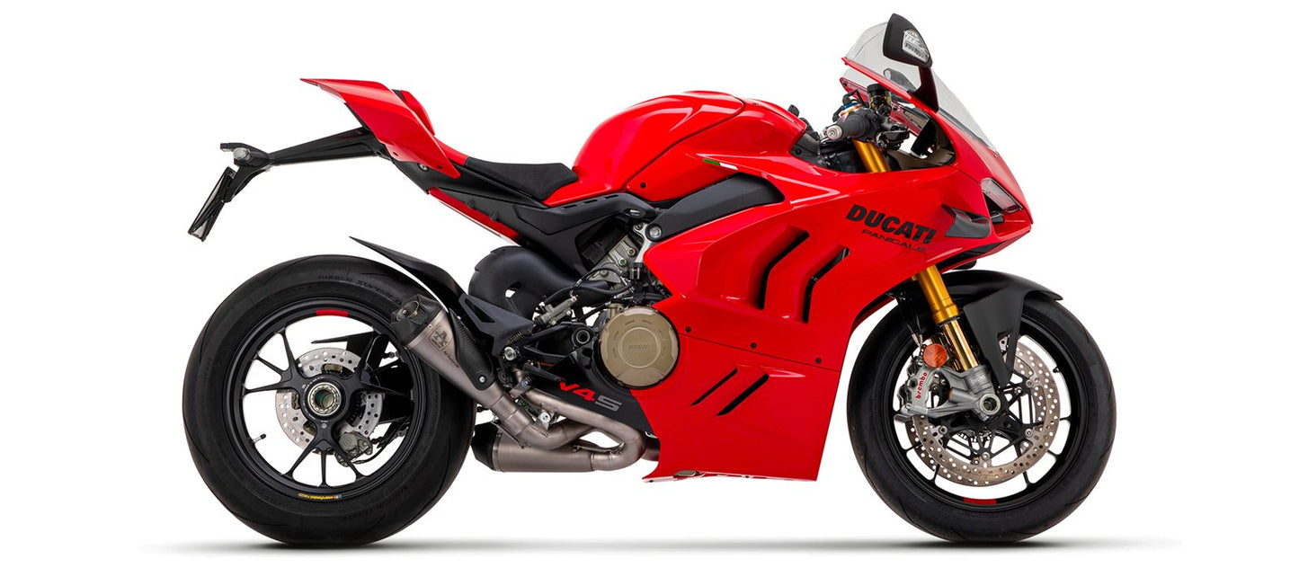 ARROW WORKS TITANIUM EXHAUST - STAINLESS STEEL LINK PIPES - PANIGALE V4 (2018-2024)