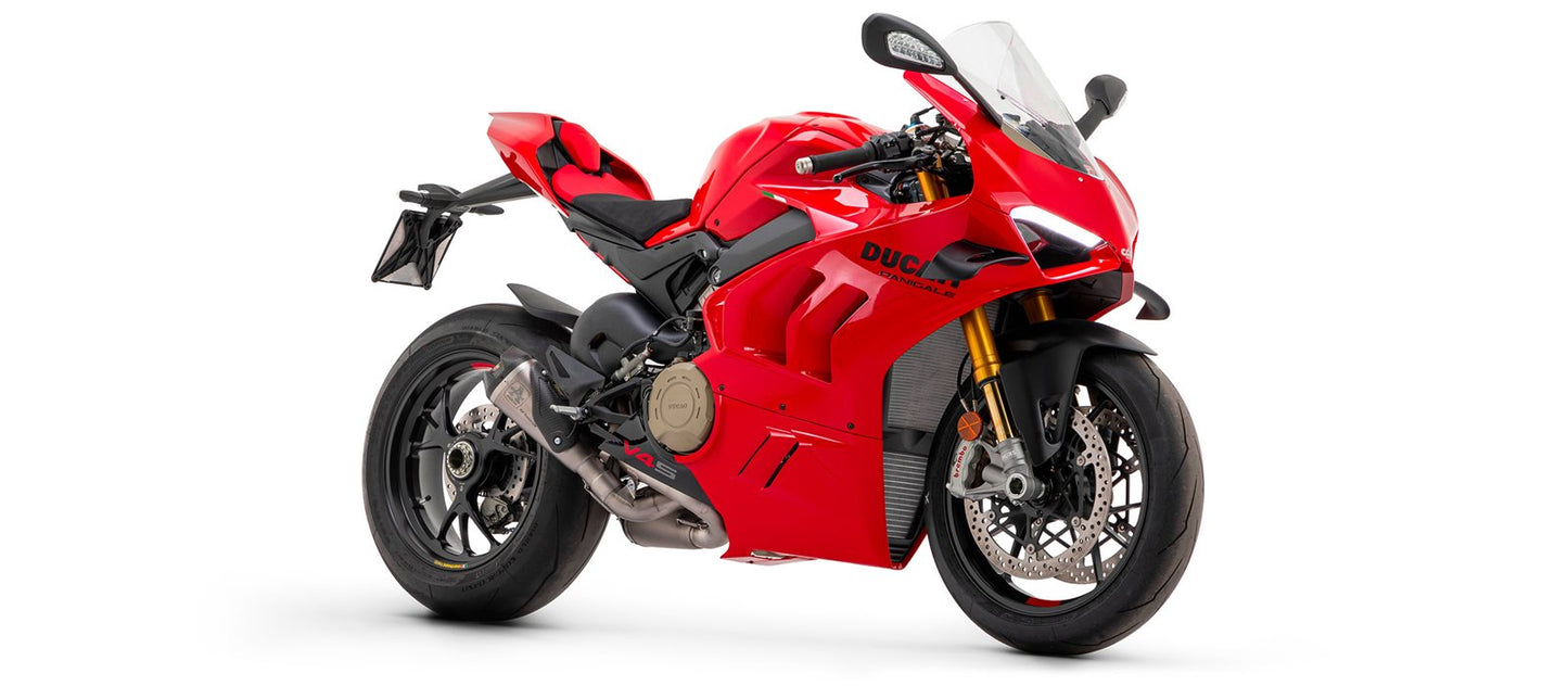 ARROW WORKS TITANIUM EXHAUST - STAINLESS STEEL LINK PIPES - PANIGALE V4 (2018-2024)