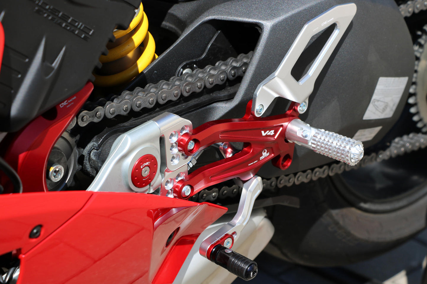 CNC Racing - Adjustable Rearsets (Pramac Racing limited Edition) - Ducati Panigale V4/S/R (18-23)