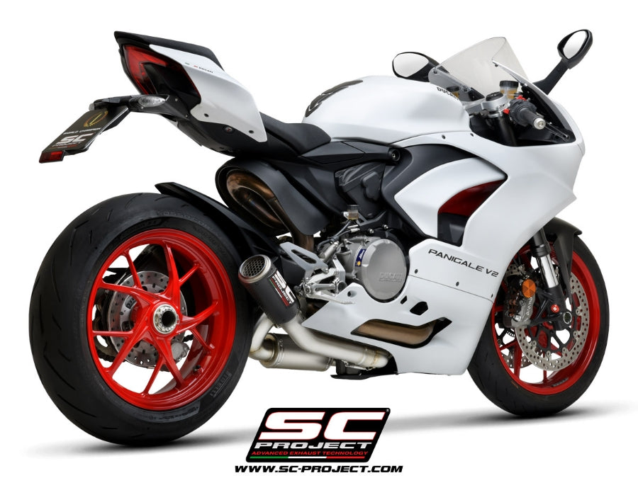 SC Project | CR-T M2 - 2-1 Half-System Carbon Exhaust | Ducati Panigale V2 (2020-2024)