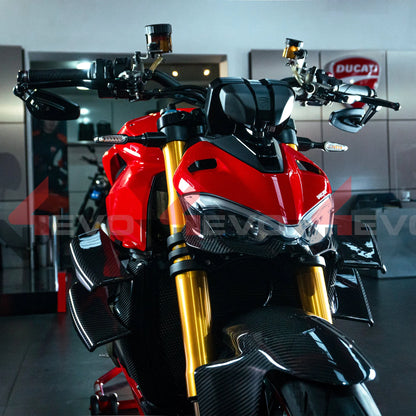 v4evo | Carbon Headlight Fairing (Lower part) | DUCATI Streetfighter V2/V4