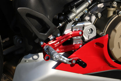 CNC Racing | Adjustable Rearsets (Pramac Racing limited Edition) "Carbon" | Ducati Panigale V4/S/R (18-23)