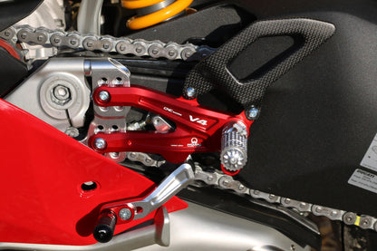 CNC Racing | Adjustable Rearsets (Pramac Racing limited Edition) "Carbon" | Ducati Panigale V4/S/R (18-23)