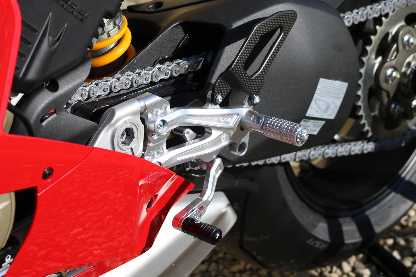 CNC Racing | Adjustable Rear set RPS "Carbon" | Ducati Panigale V4/S/R (18-23)