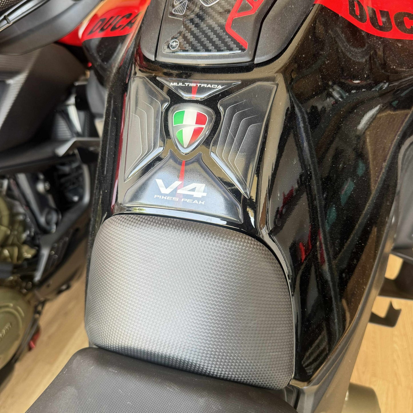 v4evo | Carbon Fiber Tank Cover | DUCATI Multistrada V4