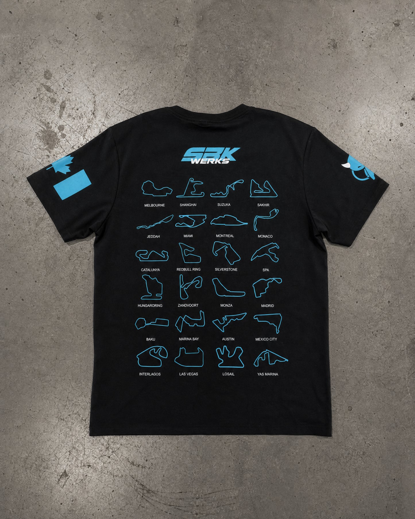 Grid Line Tee - World Race Tracks