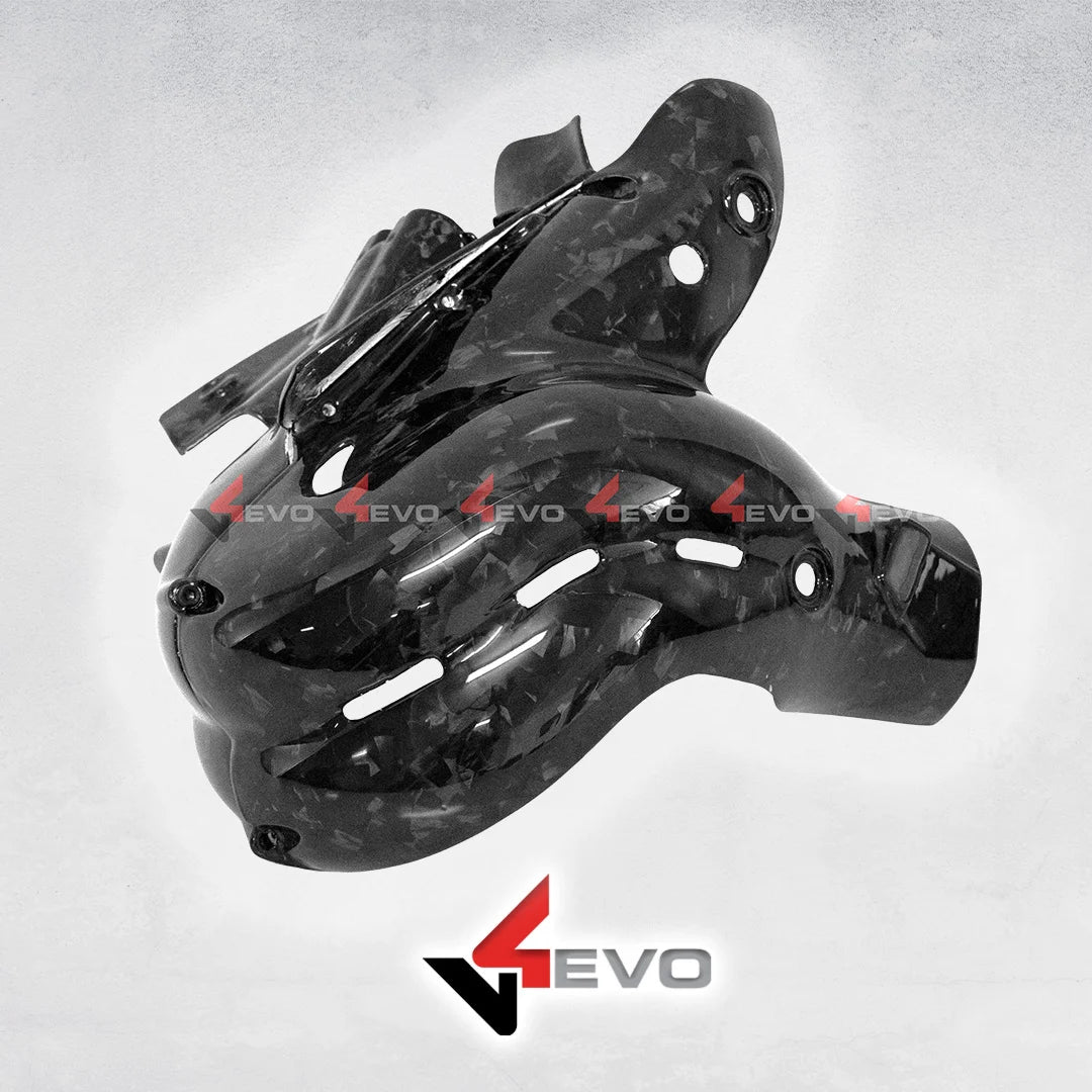 v4evo | Carbon Exhaust Cover | DUCATI Panigale/Streetfighter V4 (18-22)