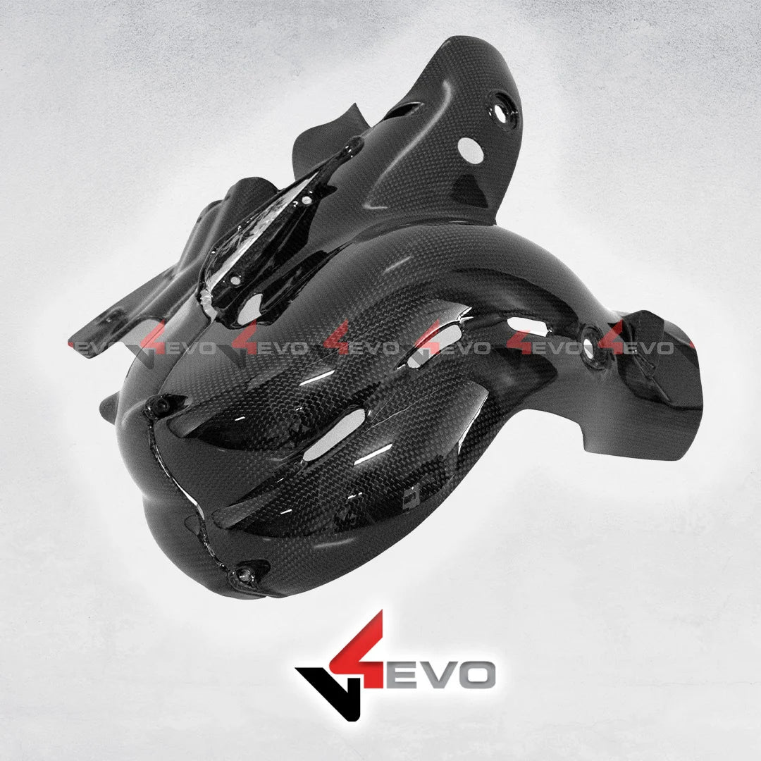 v4evo | Carbon Exhaust Cover | DUCATI Panigale/Streetfighter V4 (18-22)