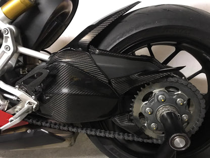 v4evo | Carbon Bottom Sprocket Guard | DUCATI Panigale/StreetFighter V2